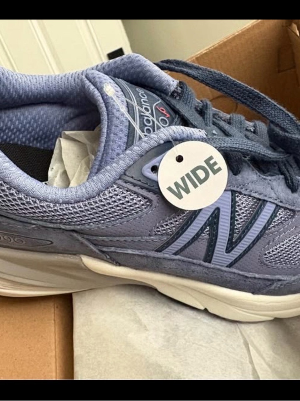 New Balance Women's Athletic Sneakers in Blue Gray wide